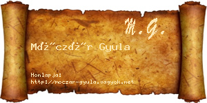 Móczár Gyula névjegykártya